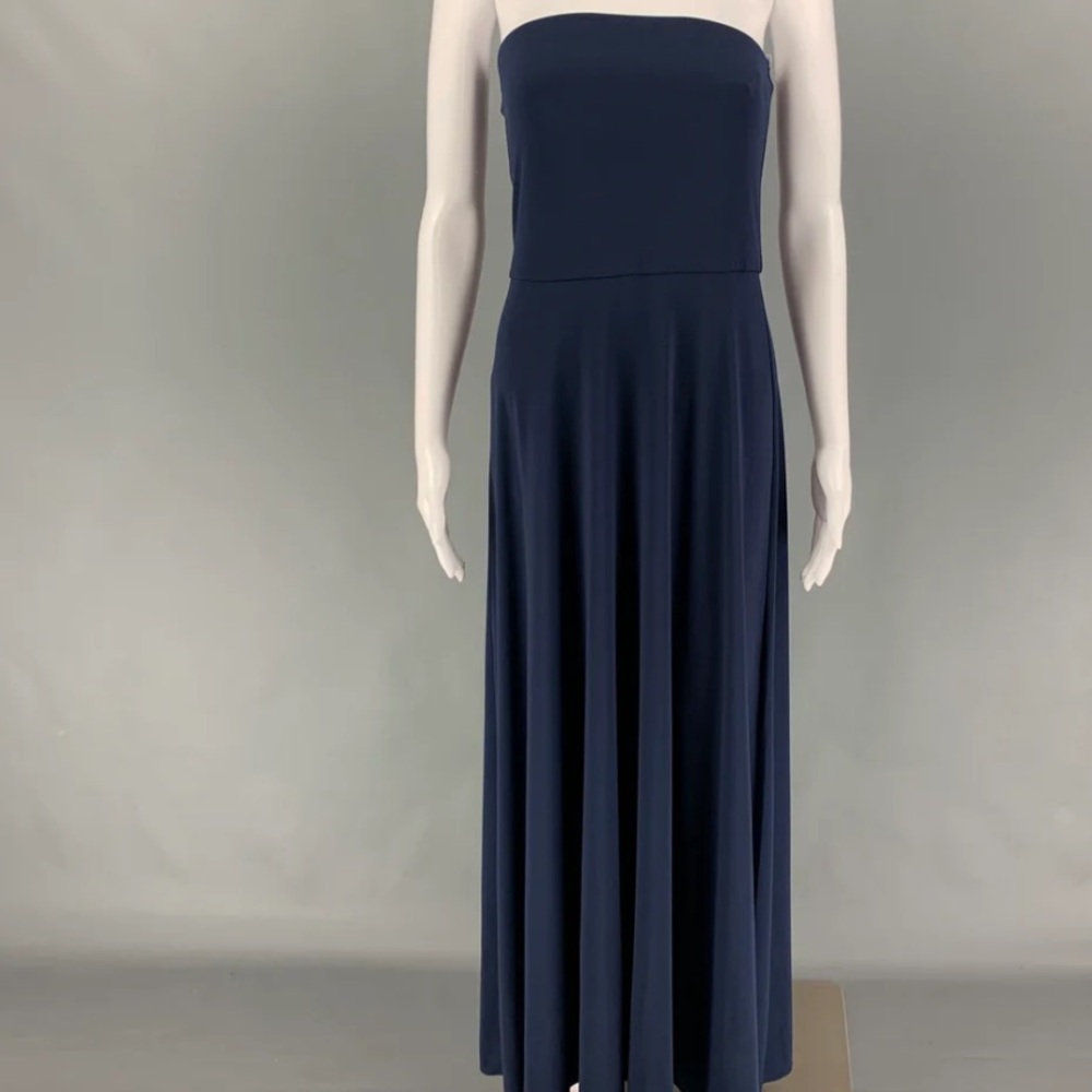 Polo by Ralph Lauren Strapless Navy Dress